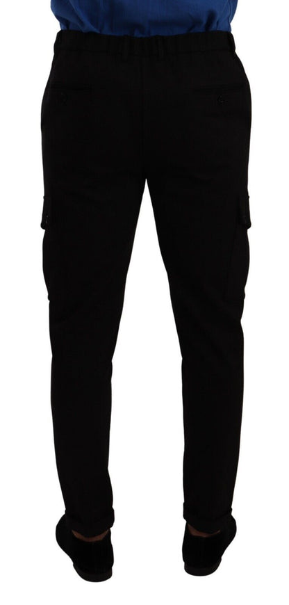 Dolce & Gabbana Elegant Black Slim Fit Cargo Pants Dolce & Gabbana