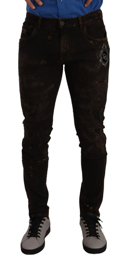 Dolce & Gabbana Svelte Distressed Denim Elegance Dolce & Gabbana