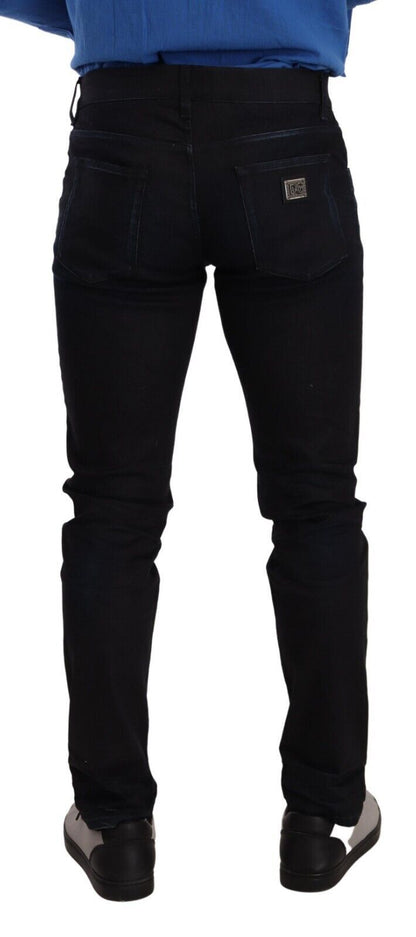 Dolce & Gabbana Elegant Slim Fit Skinny Jeans in Dark Blue Dolce & Gabbana