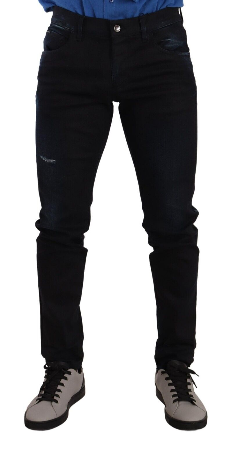 Dolce & Gabbana Elegant Slim Fit Skinny Jeans in Dark Blue Dolce & Gabbana