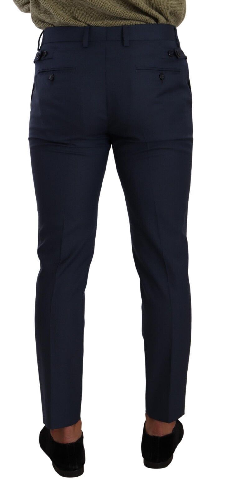 Dolce & Gabbana Elegant Dark Blue Slim-Fit Dress Pants Dolce & Gabbana