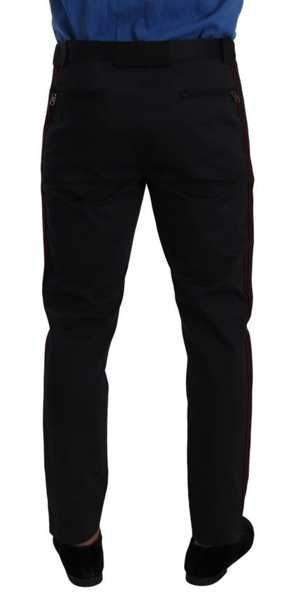 Dolce & Gabbana Chic Slim Fit Chinos Pants in Blue Dolce & Gabbana