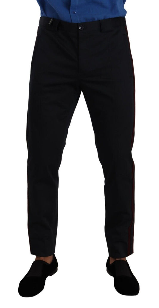 Dolce & Gabbana Chic Slim Fit Chinos Pants in Blue Dolce & Gabbana