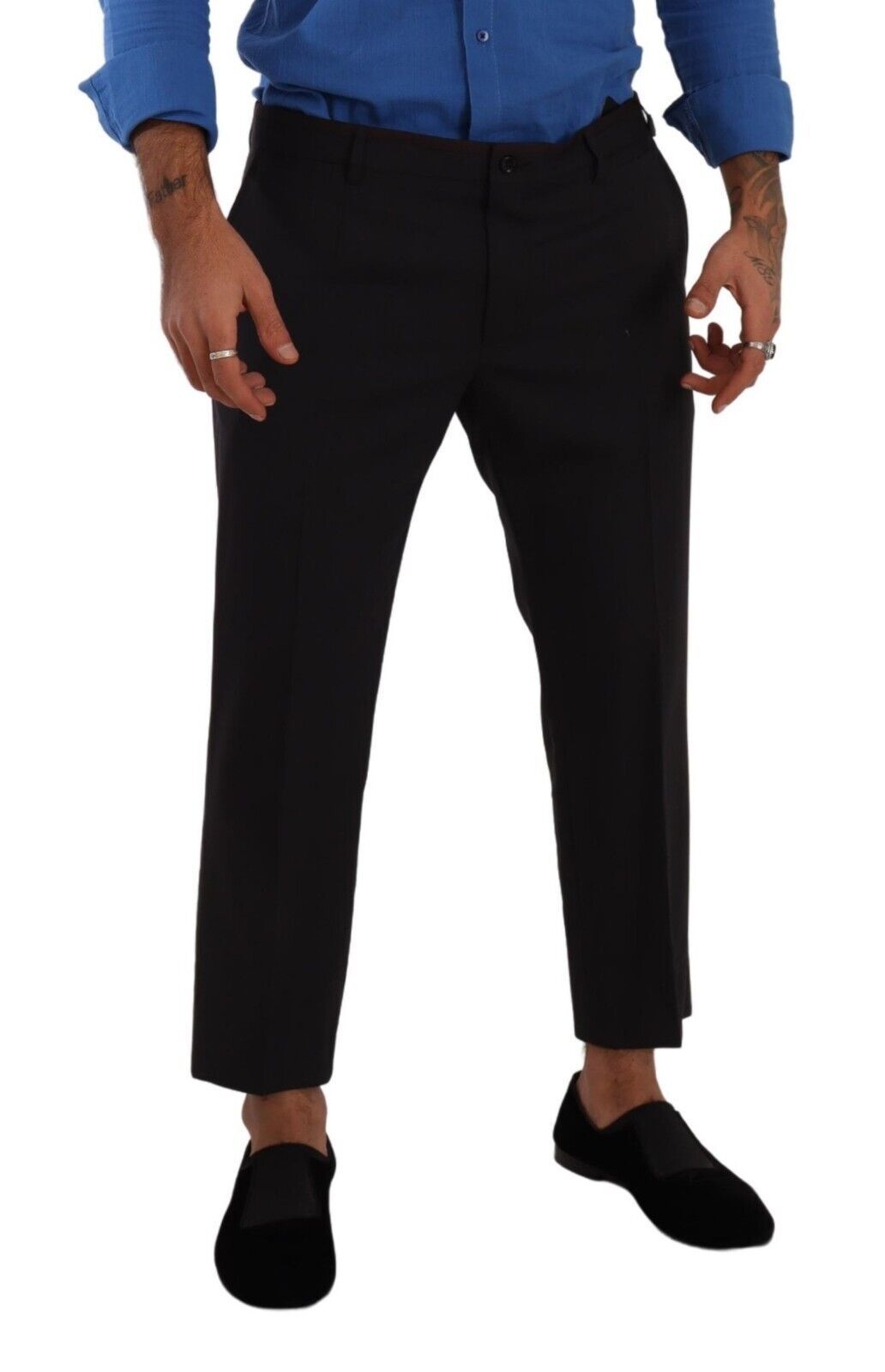 Dolce & Gabbana Elegant Cropped Wool Stretch Pants Dolce & Gabbana