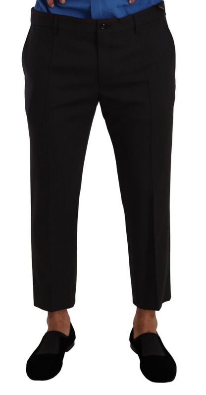 Dolce & Gabbana Elegant Cropped Wool Stretch Pants Dolce & Gabbana