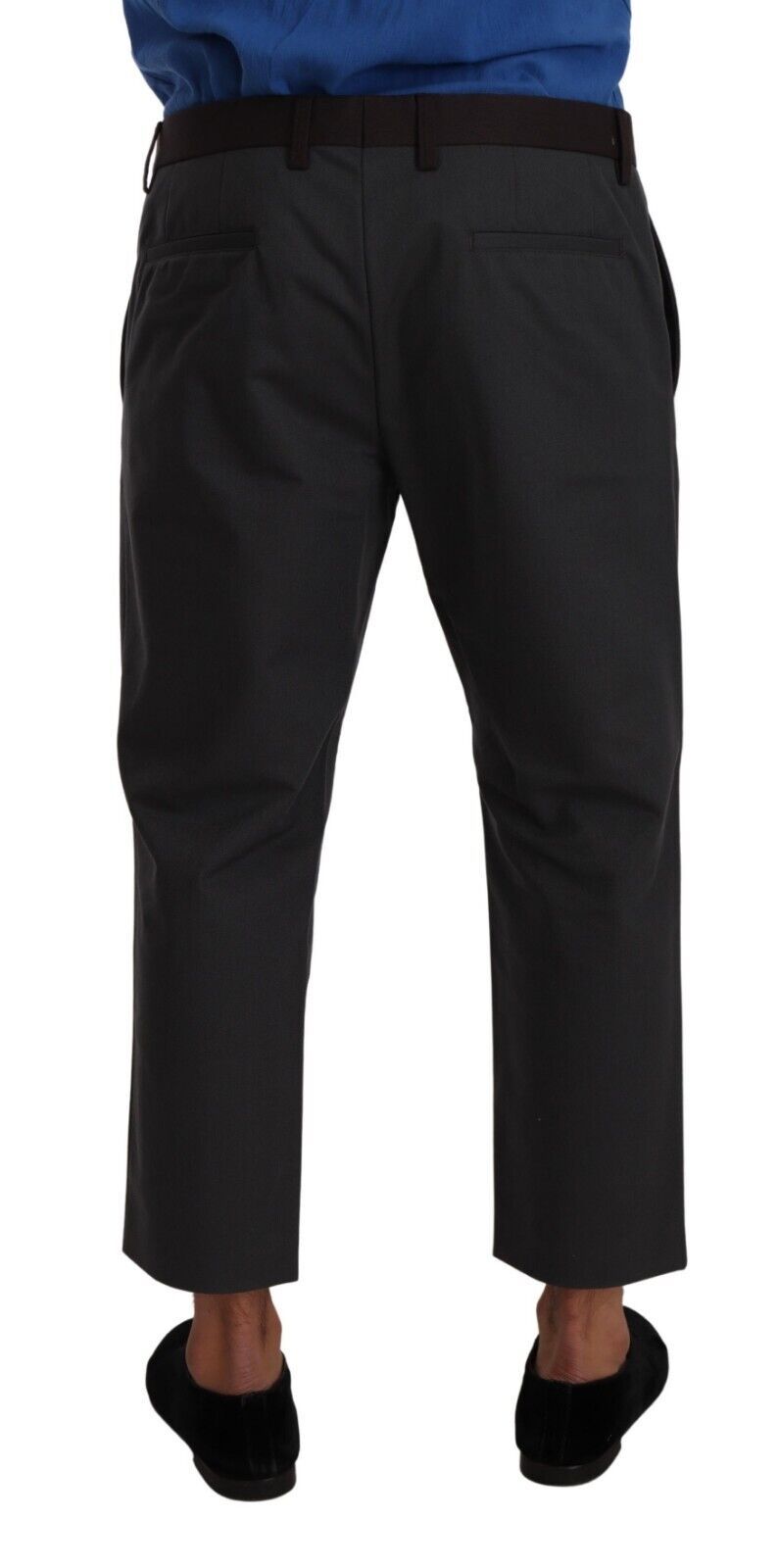 Dolce & Gabbana Elegant Cropped Pants in Gray and Bordeaux Hues Dolce & Gabbana