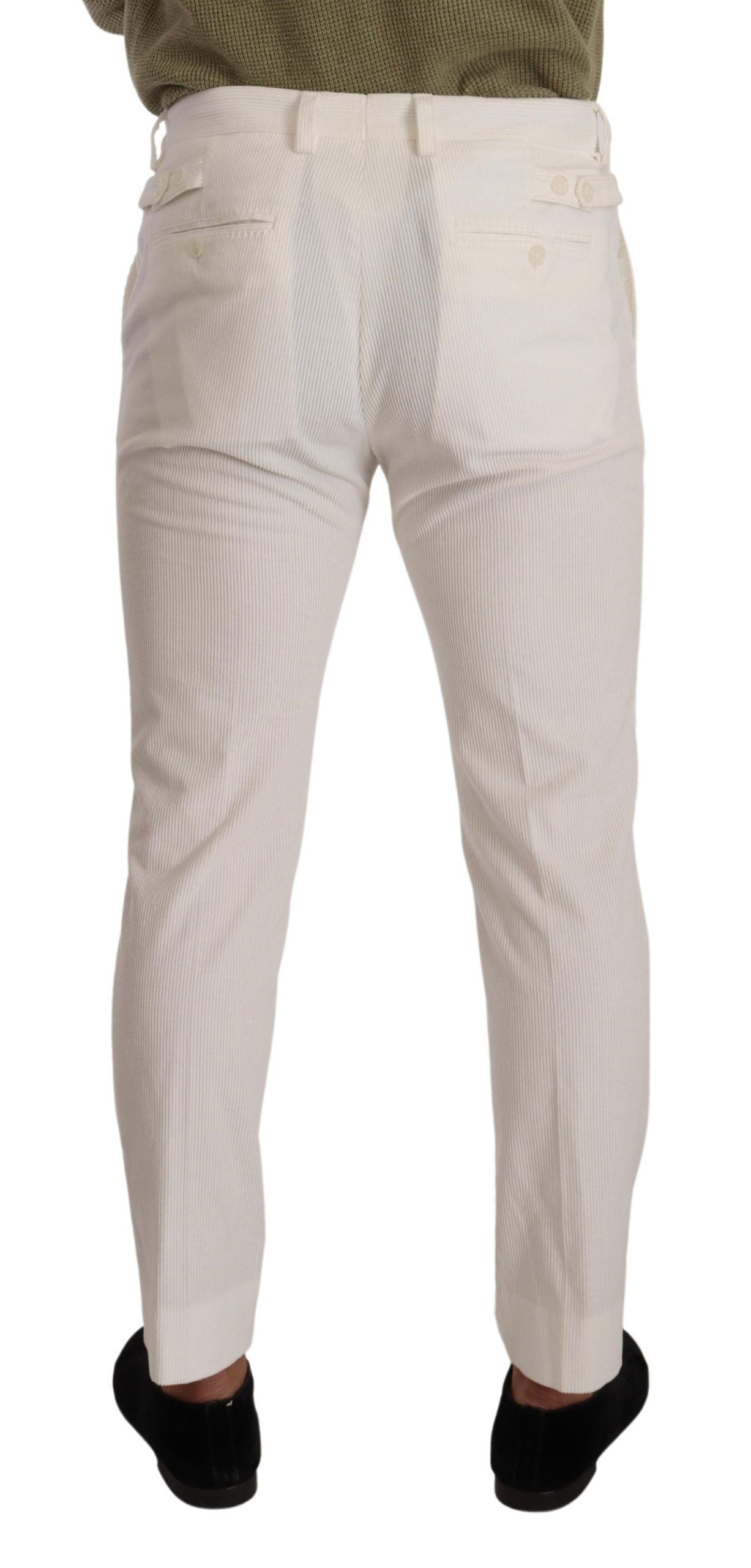 Dolce & Gabbana Elegant Slim Fit Cotton Trousers Dolce & Gabbana