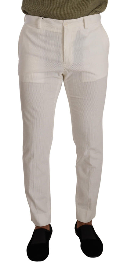 Dolce & Gabbana Elegant Slim Fit Cotton Trousers Dolce & Gabbana