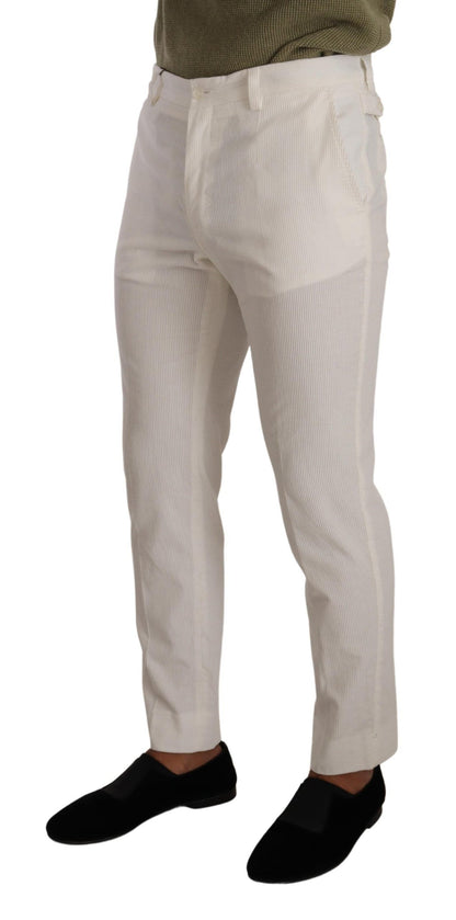 Dolce & Gabbana Elegant Slim Fit Cotton Trousers Dolce & Gabbana