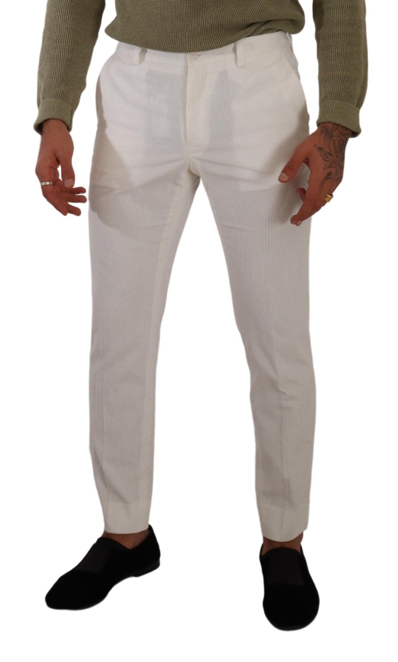 Dolce & Gabbana Elegant Slim Fit Cotton Trousers Dolce & Gabbana