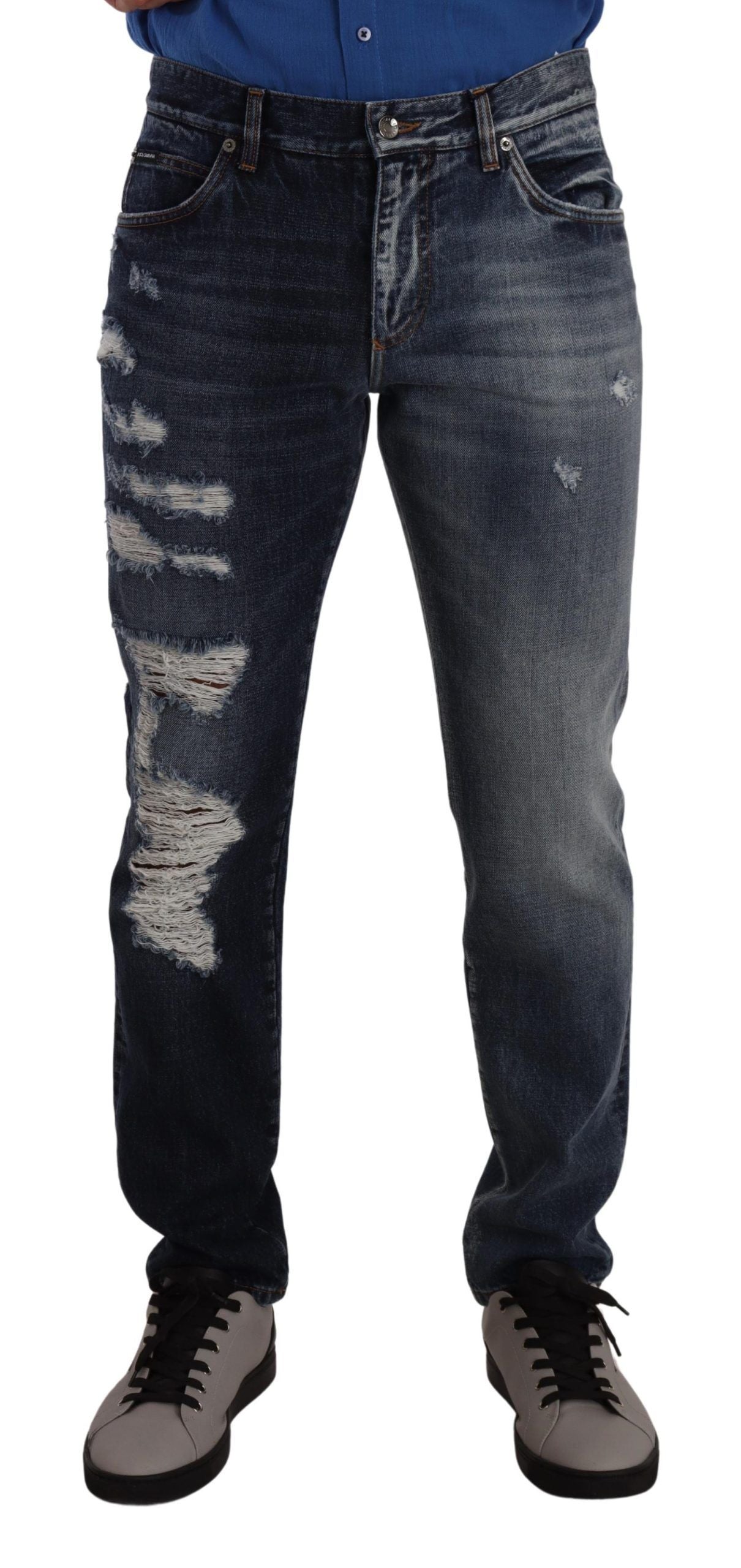 Dolce & Gabbana Chic Tattered Denim Jeans Dolce & Gabbana