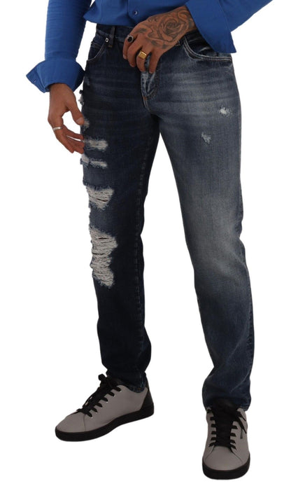 Dolce & Gabbana Chic Tattered Denim Jeans Dolce & Gabbana