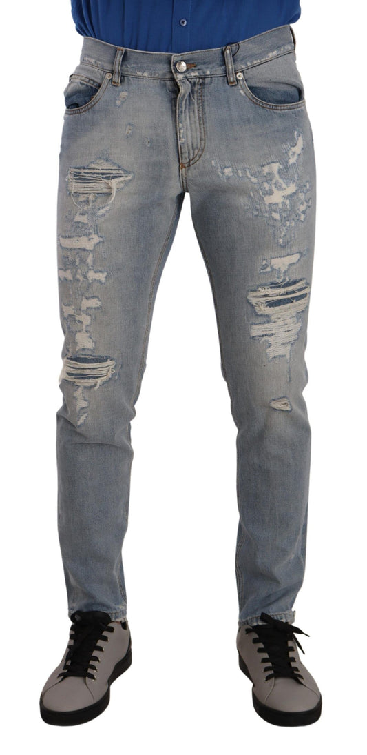 Dolce & Gabbana Elegant Light Blue Straight Denim Jeans Dolce & Gabbana