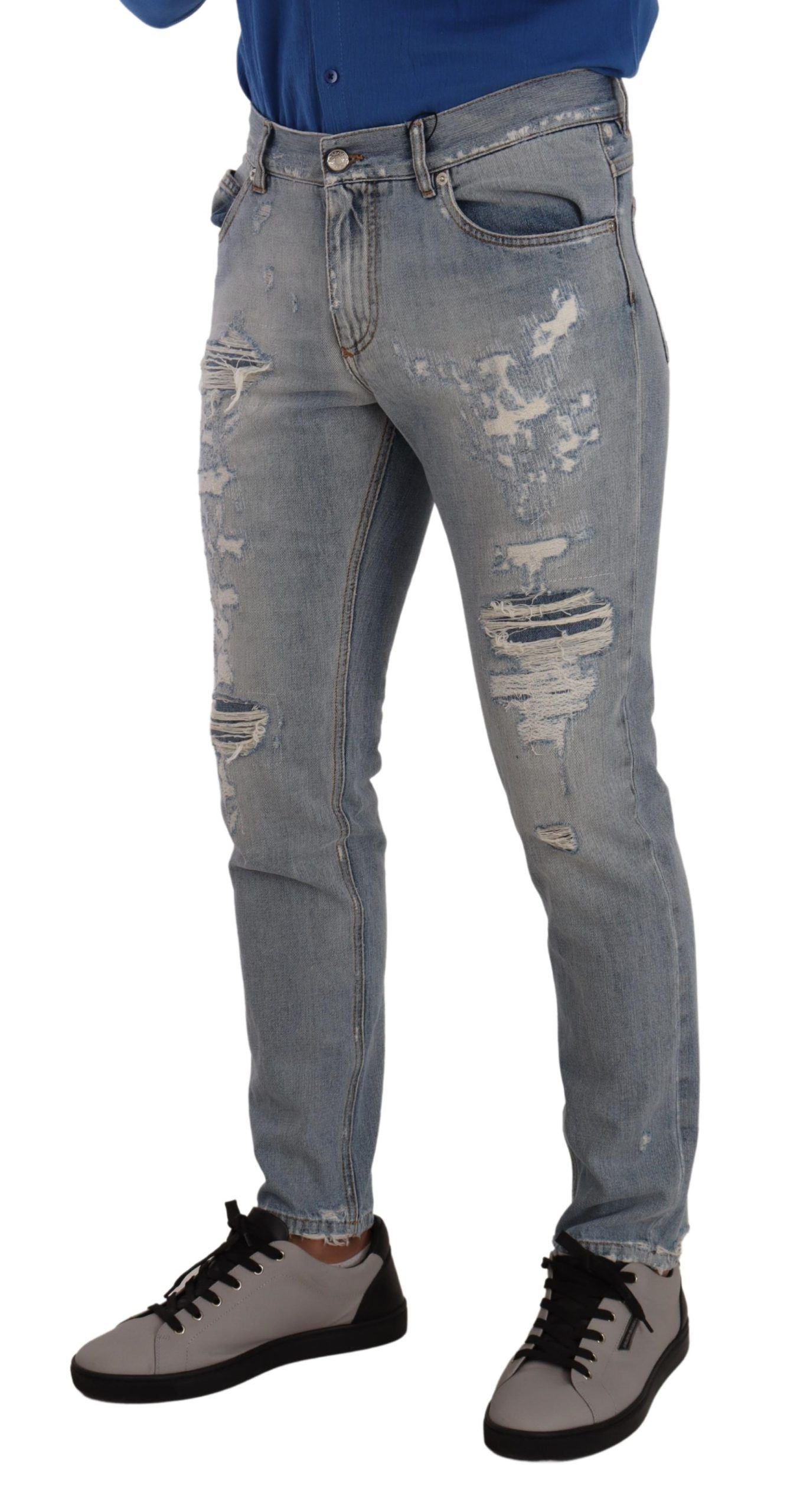 Dolce & Gabbana Elegant Light Blue Straight Denim Jeans Dolce & Gabbana