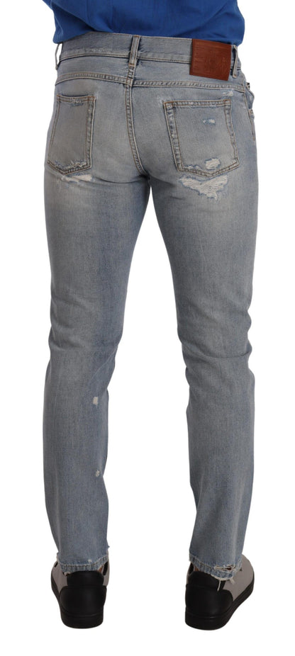 Dolce & Gabbana Elegant Light Blue Straight Denim Jeans Dolce & Gabbana