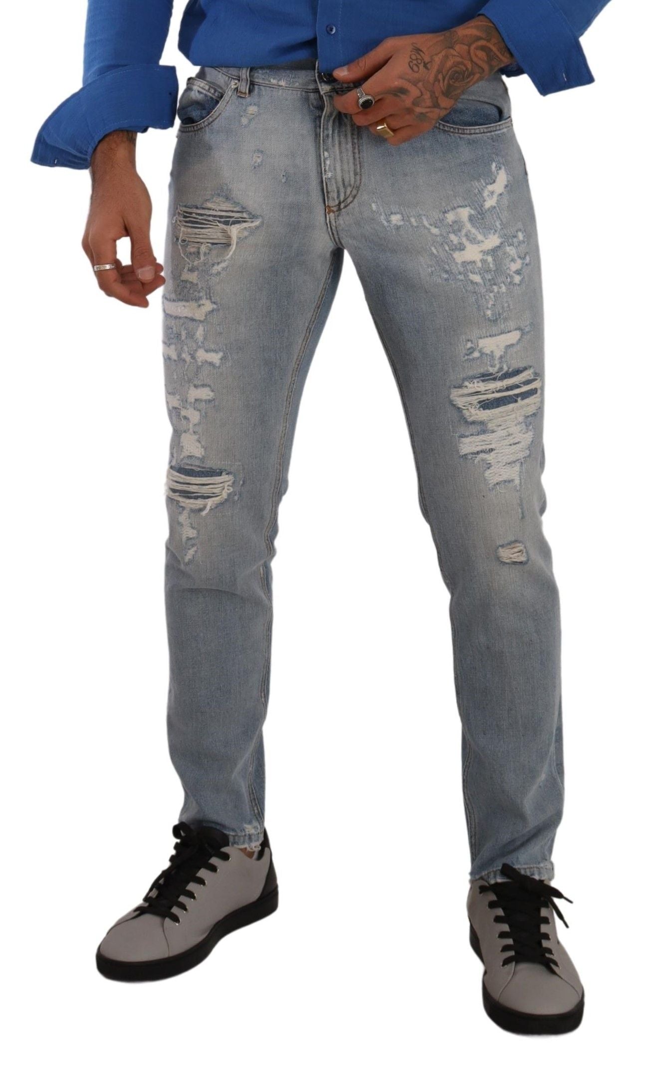 Dolce & Gabbana Elegant Light Blue Straight Denim Jeans Dolce & Gabbana