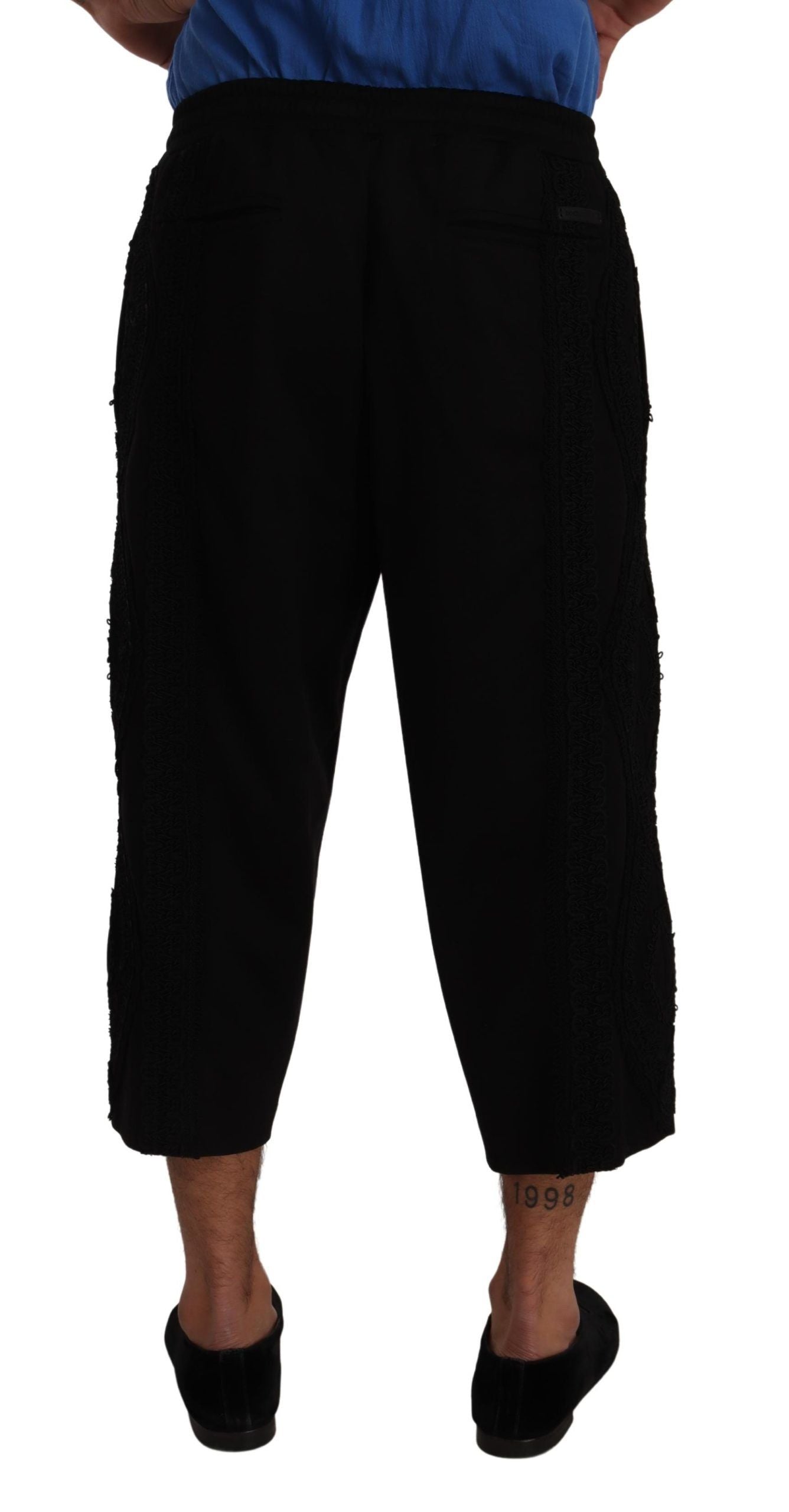 Dolce & Gabbana Elegant Black Cropped Torero Pants Dolce & Gabbana