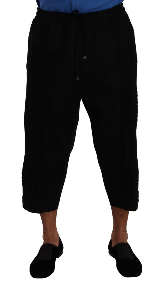 Dolce & Gabbana Elegant Black Cropped Torero Pants Dolce & Gabbana