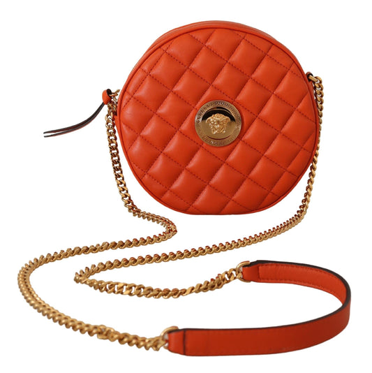 Versace Elegant Round Nappa Leather Crossbody Bag Versace