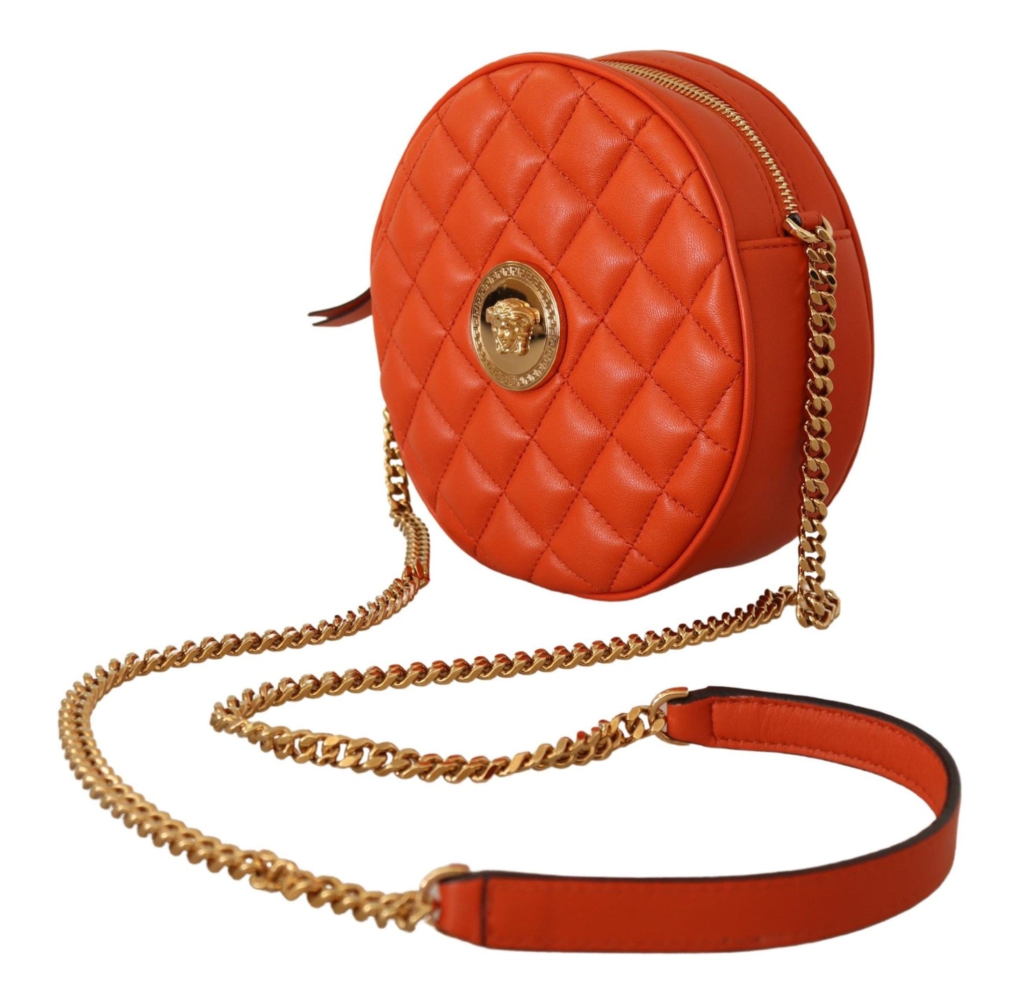 Versace Elegant Round Nappa Leather Crossbody Bag Versace