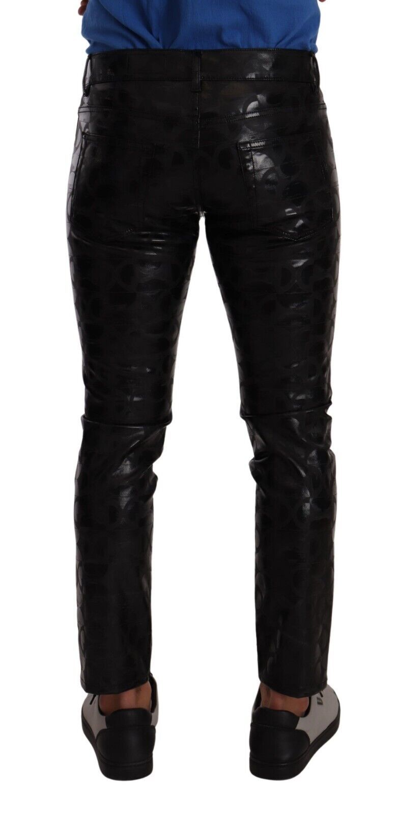 Dolce & Gabbana Elegant Black Logo Skinny Pants Dolce & Gabbana