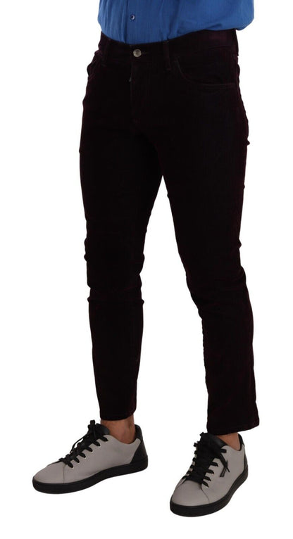 Dolce & Gabbana Elegant Burgundy Slim Fit Denim Dolce & Gabbana