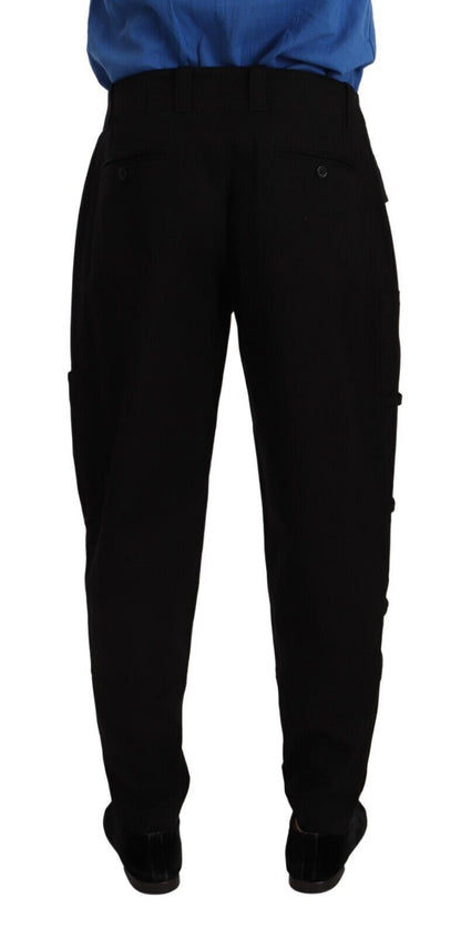 Dolce & Gabbana Chic Black Cargo Pants with Stretch Comfort Dolce & Gabbana