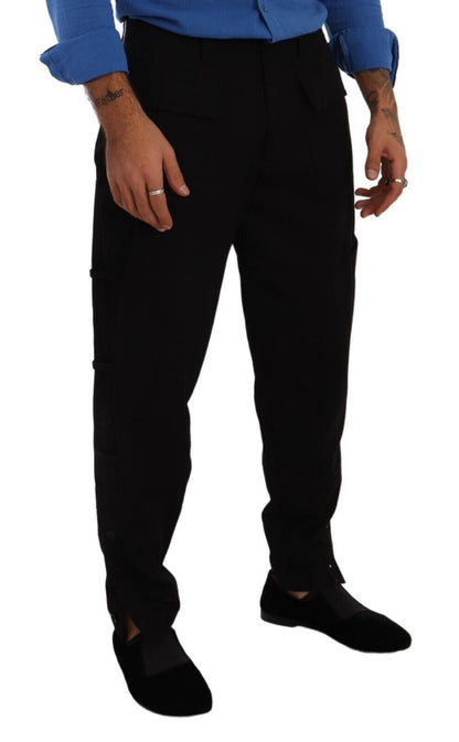 Dolce & Gabbana Chic Black Cargo Pants with Stretch Comfort Dolce & Gabbana