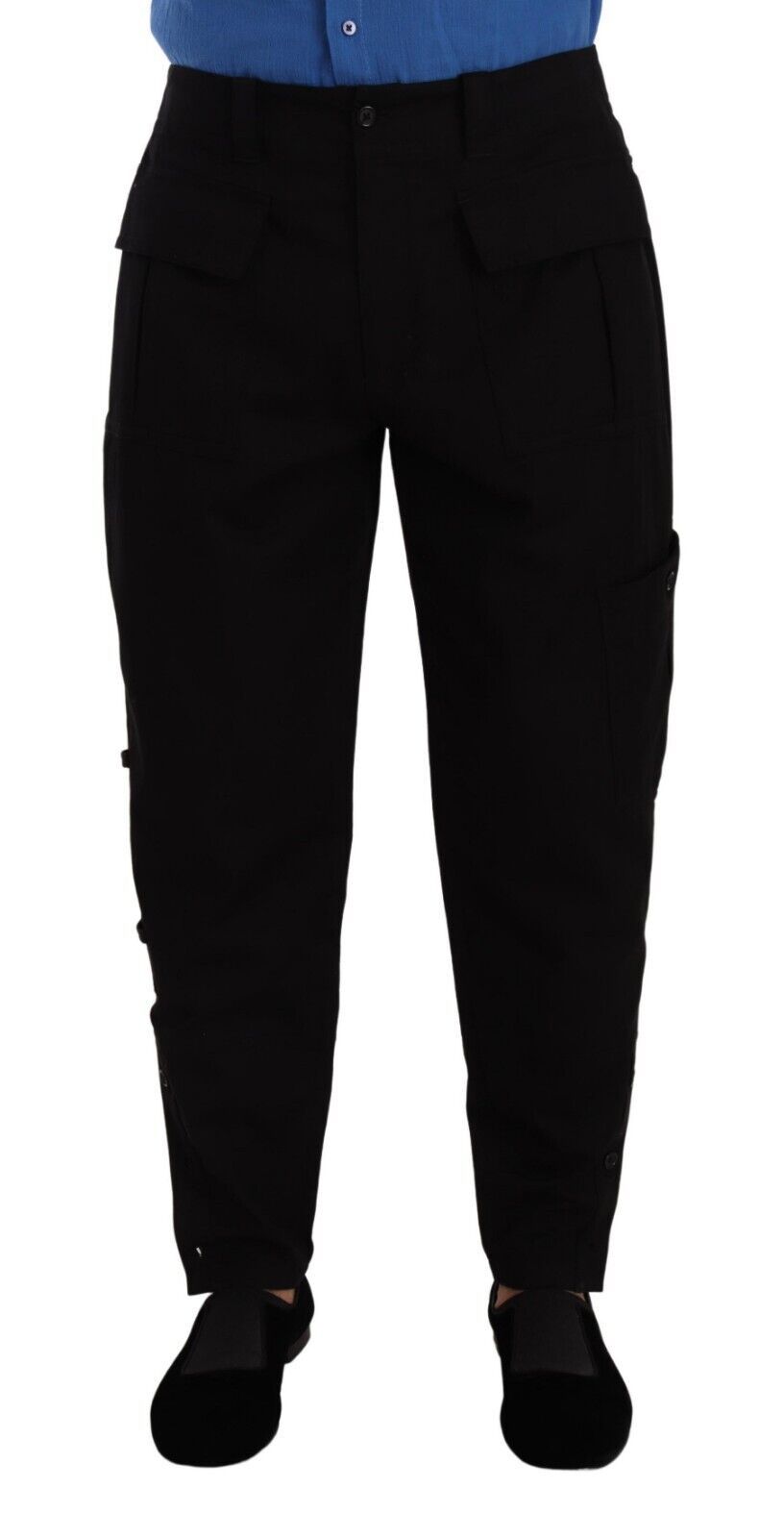 Dolce & Gabbana Chic Black Cargo Pants with Stretch Comfort Dolce & Gabbana