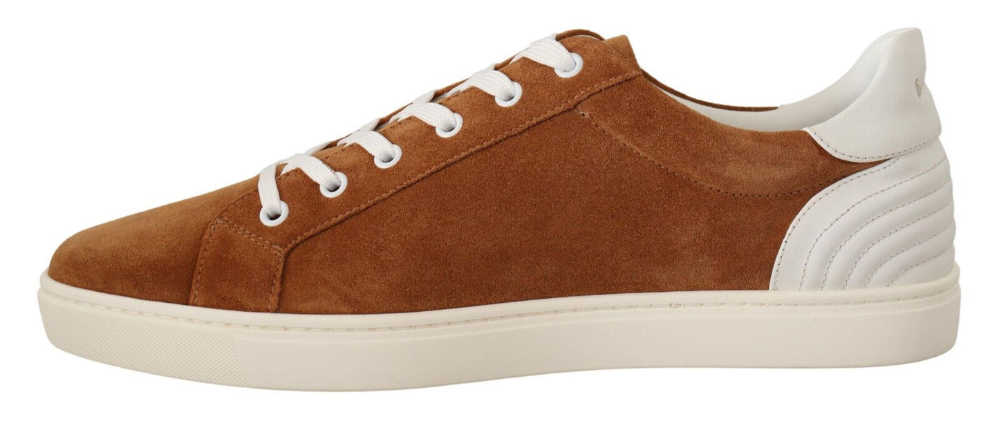 Dolce & Gabbana Elegant Two-Tone Leather Sneakers Dolce & Gabbana