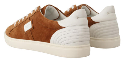 Dolce & Gabbana Elegant Two-Tone Leather Sneakers Dolce & Gabbana