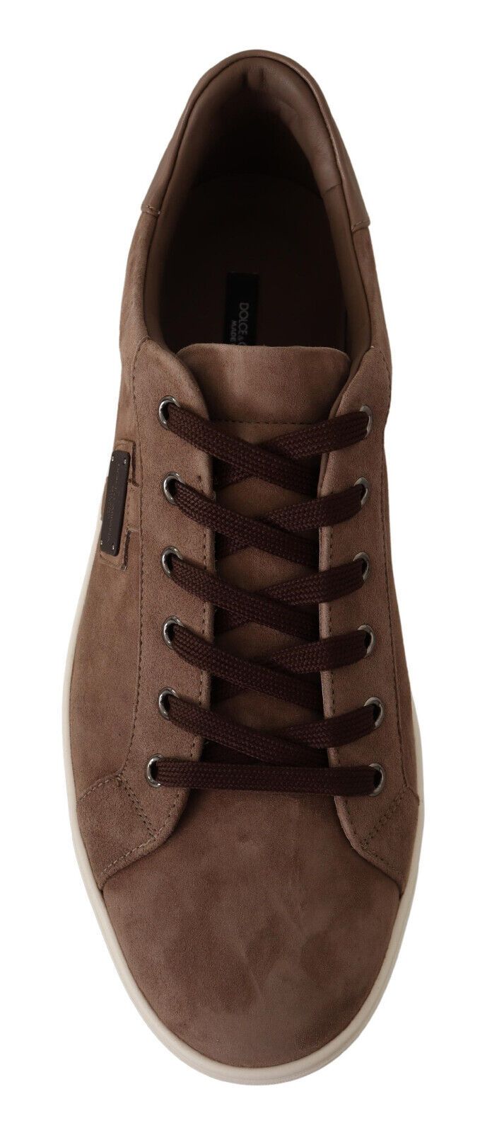 Dolce & Gabbana Elegant Brown Leather Sneakers for Men Dolce & Gabbana