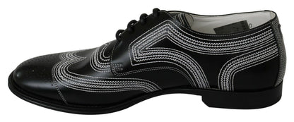 Dolce & Gabbana Elegant Black and White Derby Shoes Dolce & Gabbana