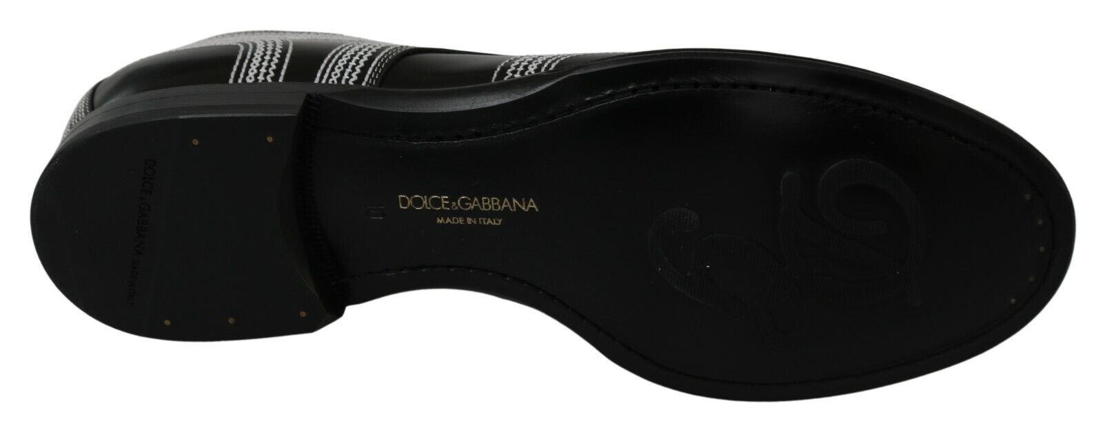 Dolce &amp; Gabbana মার্জিত কালো এবং সাদা ডার্বি জুতা