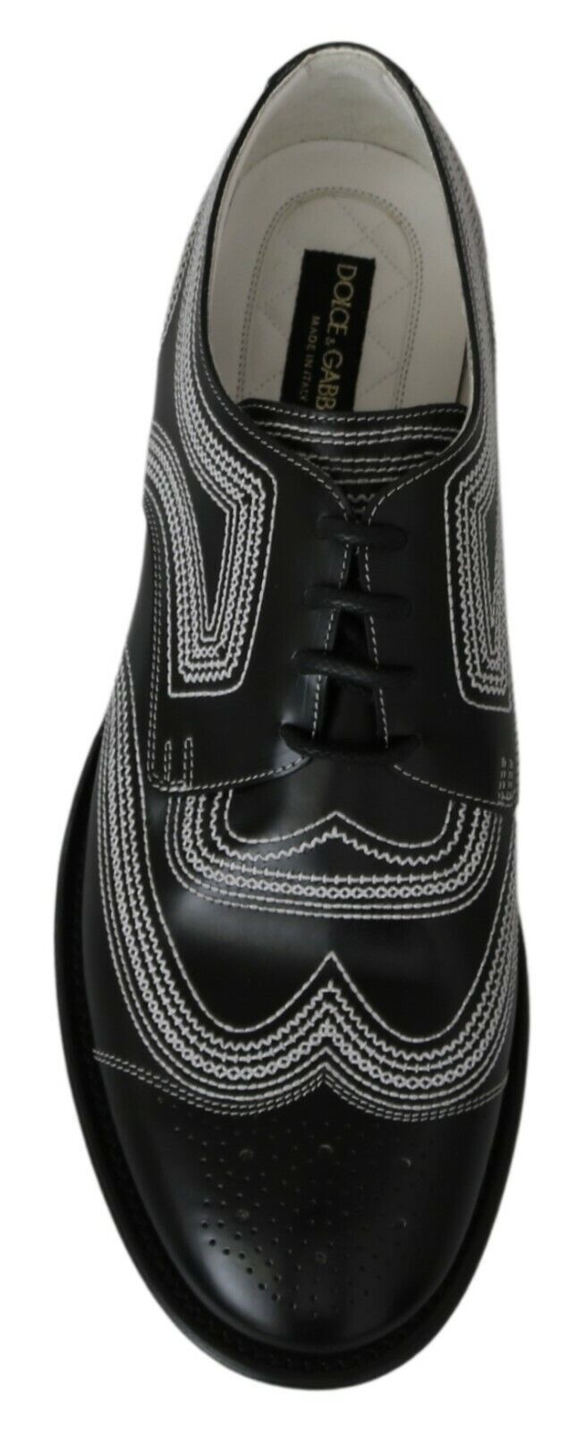 Dolce & Gabbana Elegant Black and White Derby Shoes Dolce & Gabbana