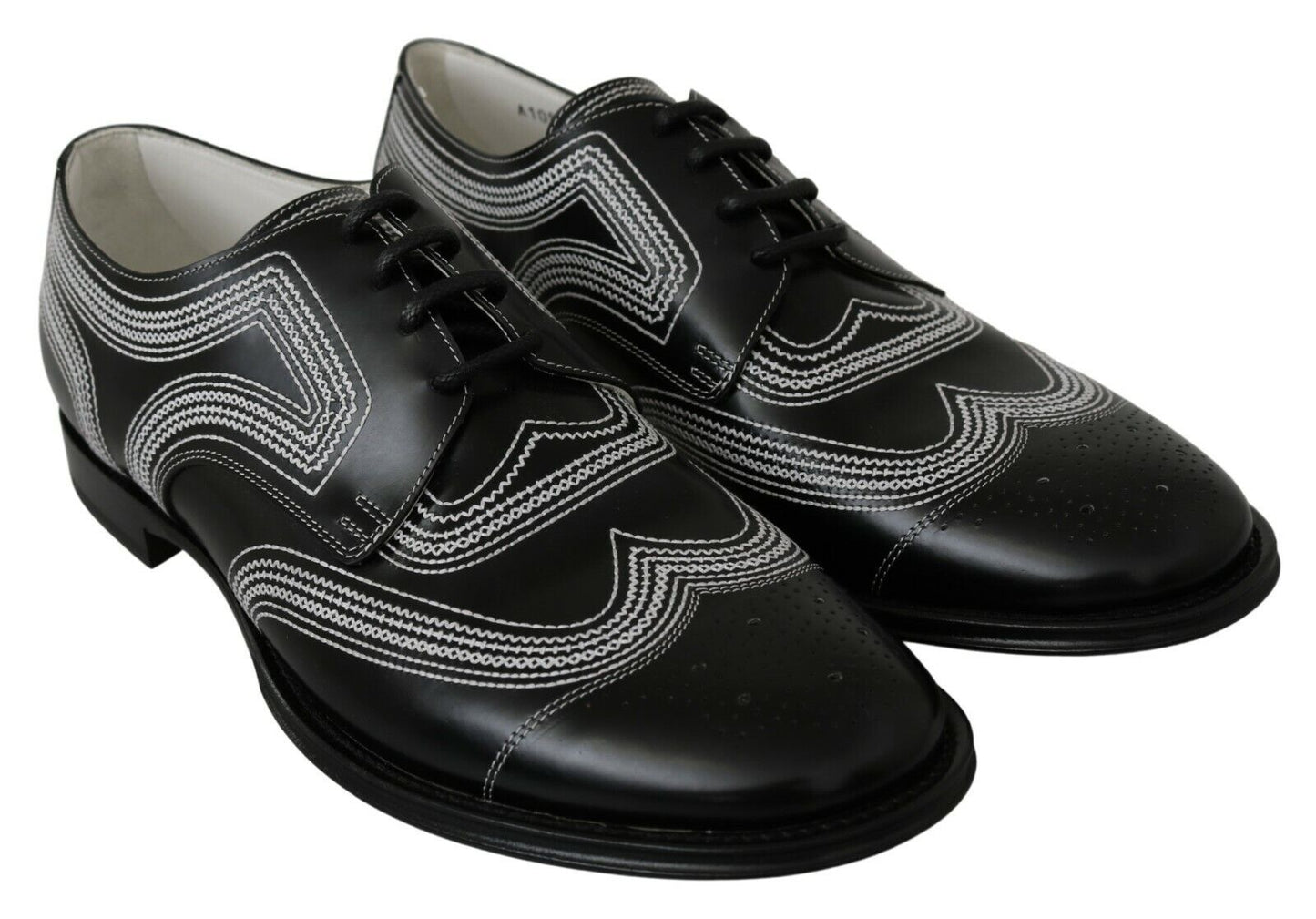 Dolce & Gabbana Elegant Black and White Derby Shoes Dolce & Gabbana