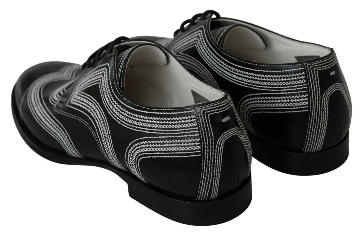 Dolce & Gabbana Elegant Black and White Derby Shoes Dolce & Gabbana