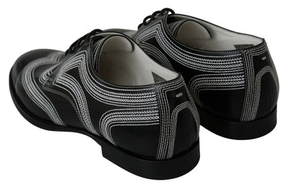 Dolce & Gabbana Elegant Black and White Derby Shoes Dolce & Gabbana