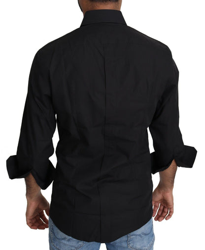 Dolce & Gabbana Elegant Black Slim Fit Dress Shirt Dolce & Gabbana