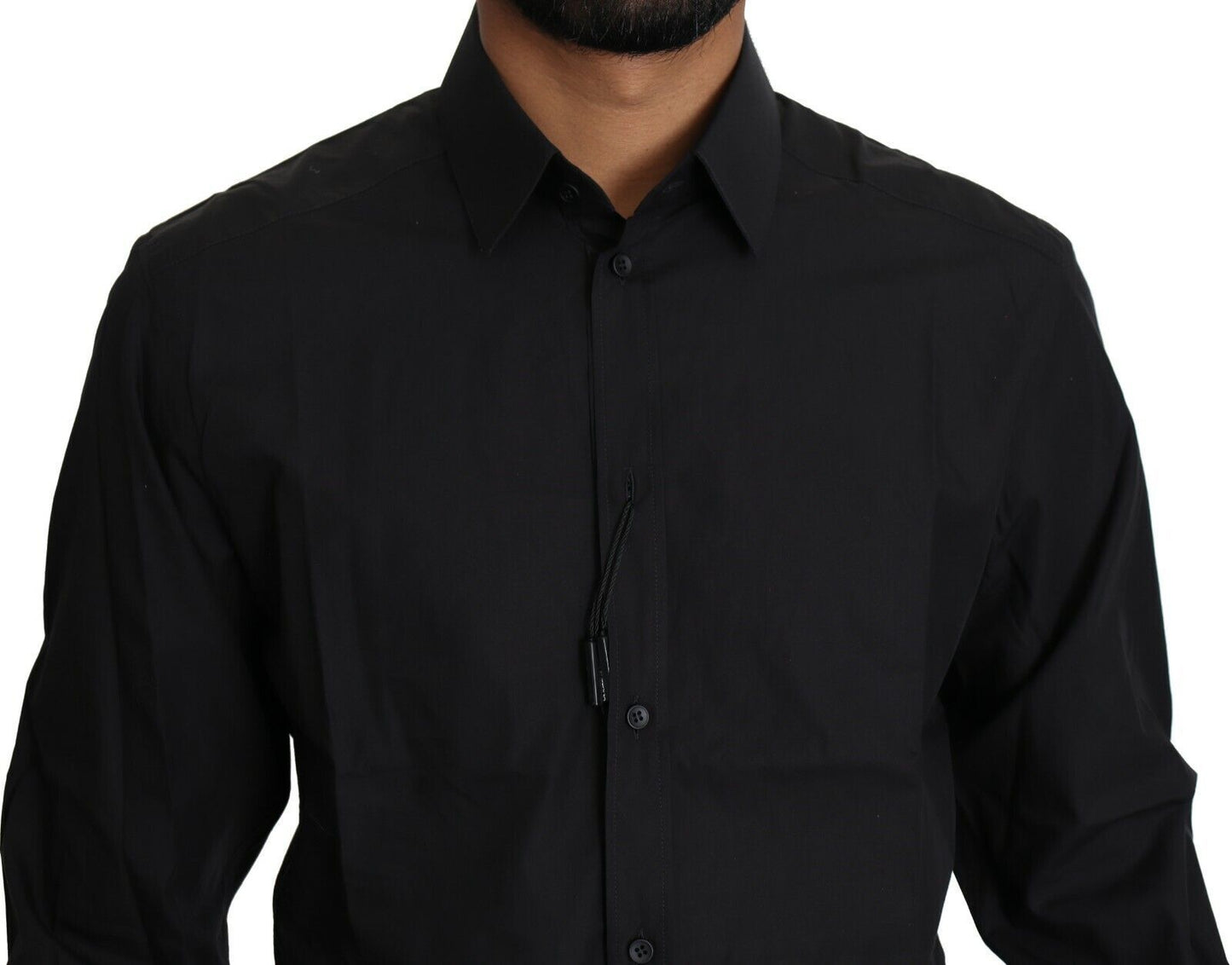 Dolce & Gabbana Elegant Black Slim Fit Dress Shirt Dolce & Gabbana