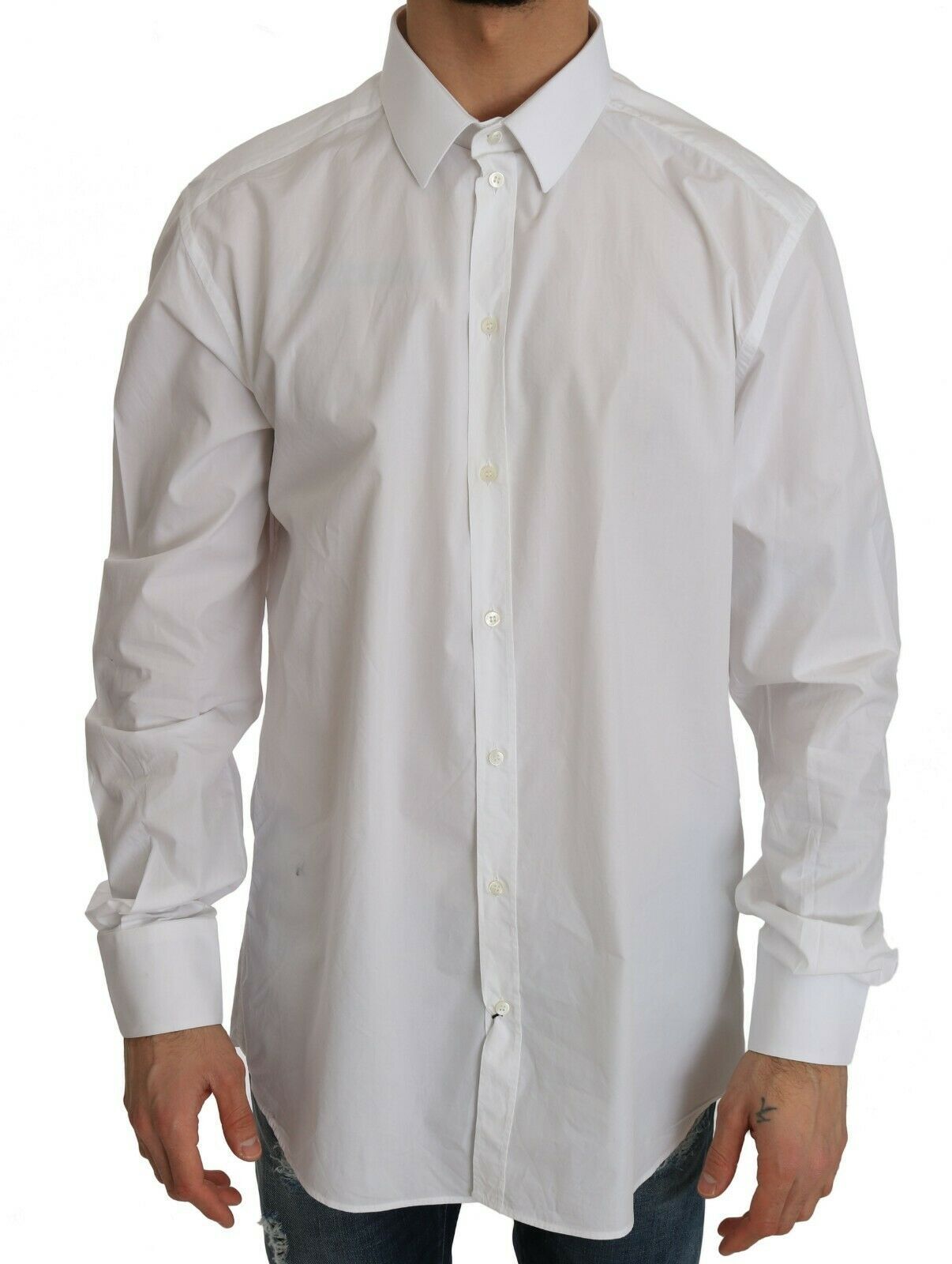 Dolce & Gabbana Exclusive White Slim Fit Formal Shirt Dolce & Gabbana