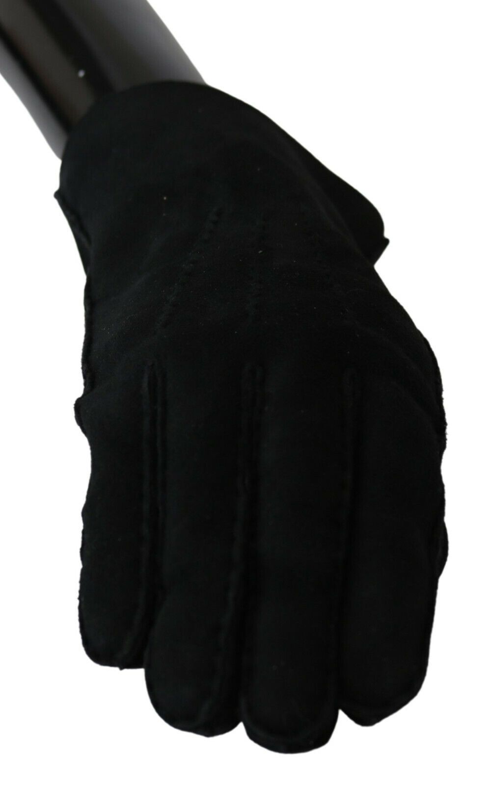 Dolce & Gabbana Elegant Black Leather Biker Gloves Dolce & Gabbana