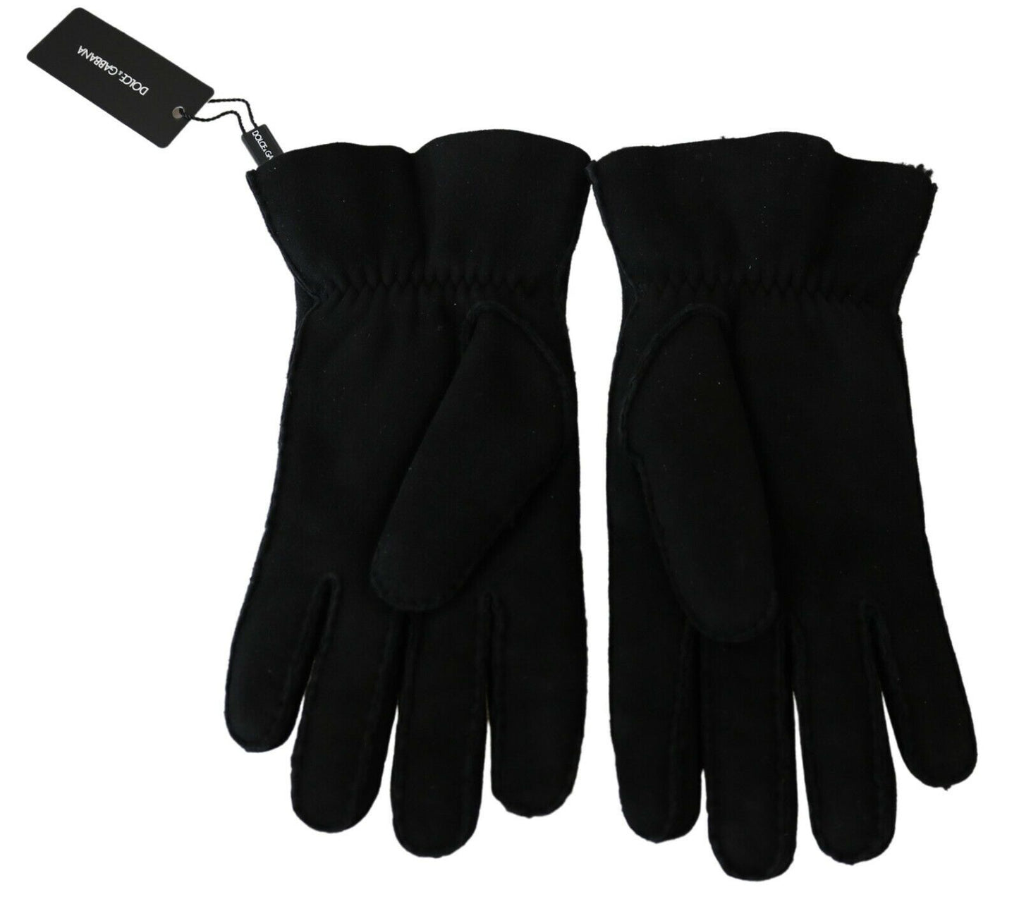 Dolce & Gabbana Elegant Black Leather Biker Gloves Dolce & Gabbana