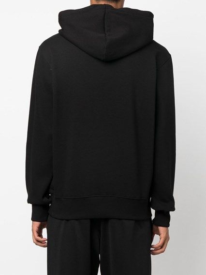 Versace Jeans Chic Black Hooded Sweatshirt Versace Jeans