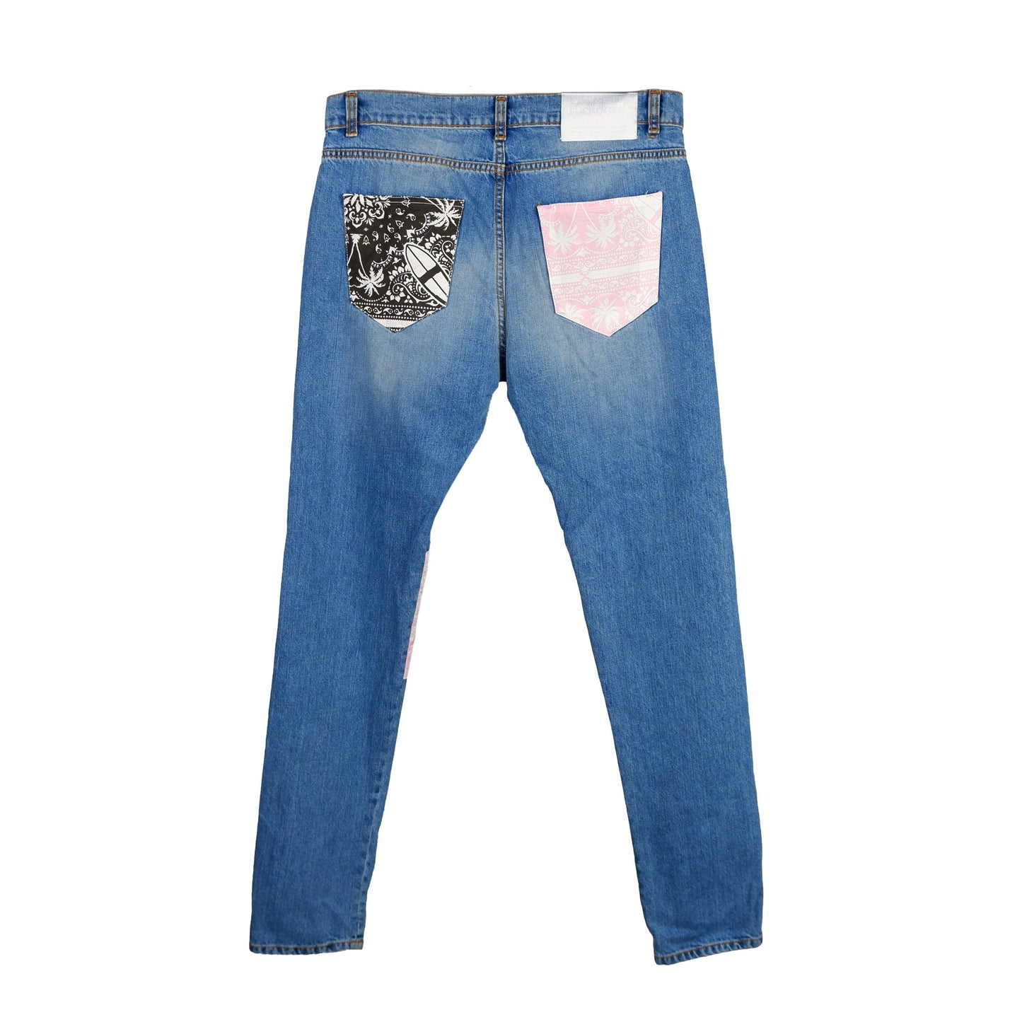 Comme Des Fuckdown Abstract Patchwork Men's Designer Jeans Comme Des Fuckdown