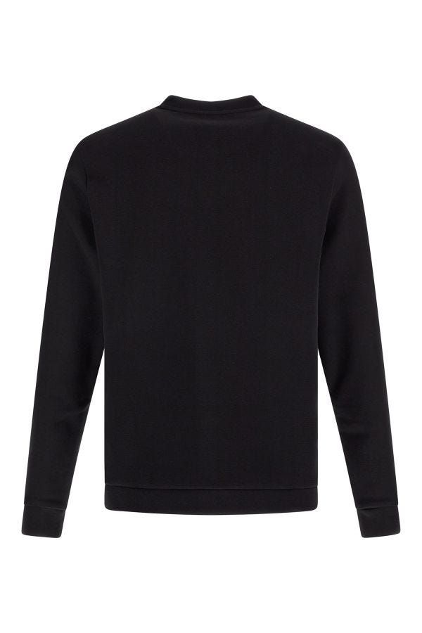 Hugo Boss Elegant Black Cotton Round Neck Sweatshirt Hugo Boss