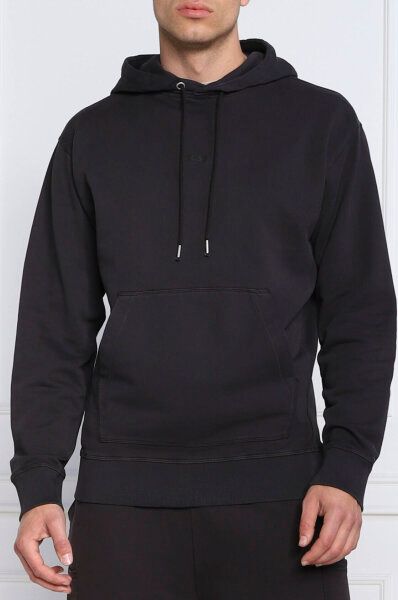 Hugo Boss Elegant Dark Blue Cotton Hooded Sweatshirt Hugo Boss