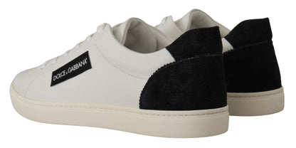 Dolce & Gabbana Elegant White Leather Low Top Sneakers Dolce & Gabbana