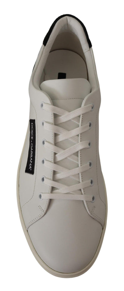 Dolce & Gabbana Elegant White Leather Low Top Sneakers Dolce & Gabbana