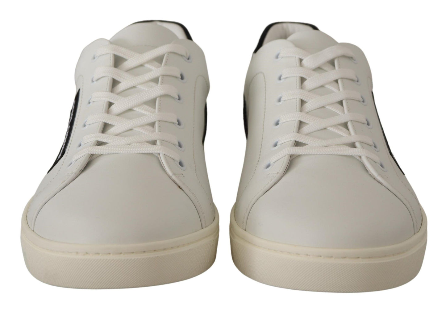 Dolce & Gabbana Elegant White Leather Low Top Sneakers Dolce & Gabbana